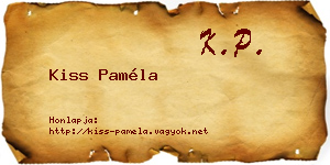 Kiss Paméla névjegykártya